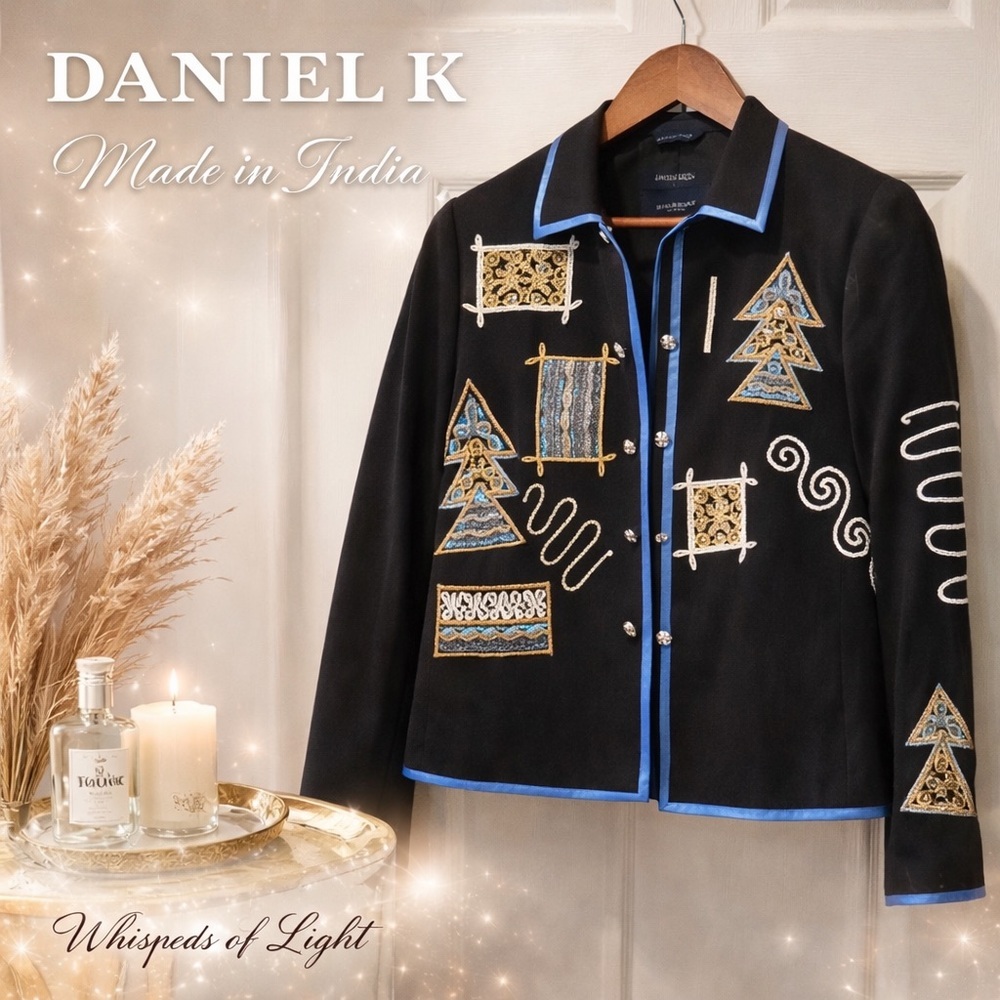 ✨ Daniel K Embroidered Art Jacket | Wearable Canvas Statement Piece | Size L ✨
